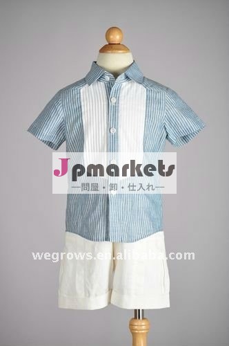 青・白oem韓国スタイル男児夏のt- シャツ、 の子の服( t11236)問屋・仕入れ・卸・卸売り