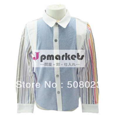 洋風の男の子の長い袖のt- シャツの子の服卸売ガーメント欧州の材料( gt123185)問屋・仕入れ・卸・卸売り