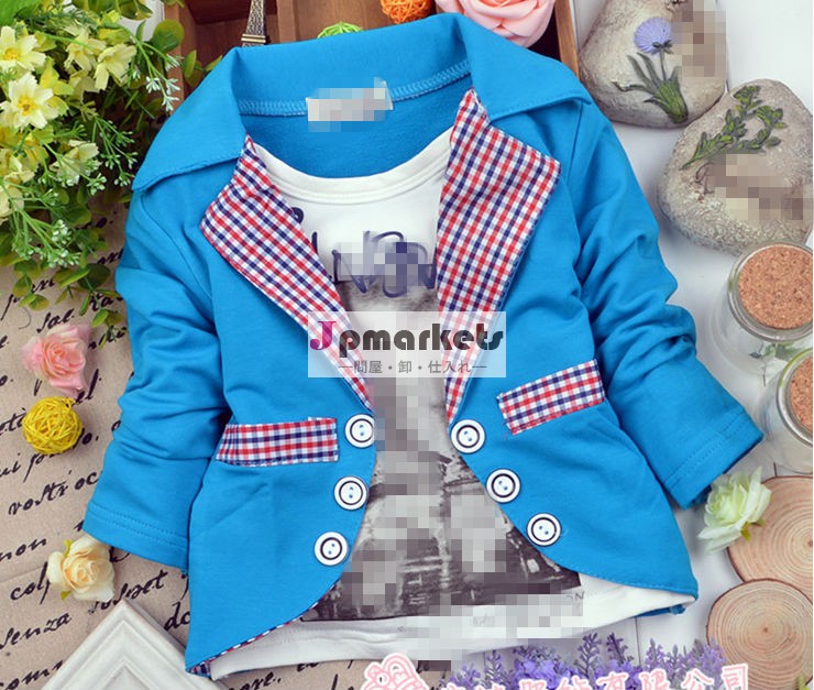 新しいスプリングd20032q2014年レジャーの摩耗の男の子のための綿のコート問屋・仕入れ・卸・卸売り
