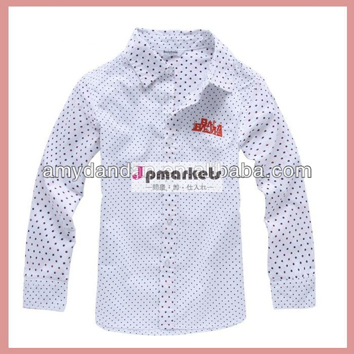 最新のファッションデザインブランド新しい100％コットンの子ども服子供ドレス子供男の子用シャツ問屋・仕入れ・卸・卸売り