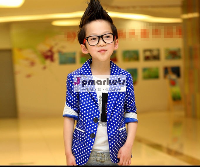 新しい韓国スタイルd20039qドットの男の子のためのファッションコート問屋・仕入れ・卸・卸売り