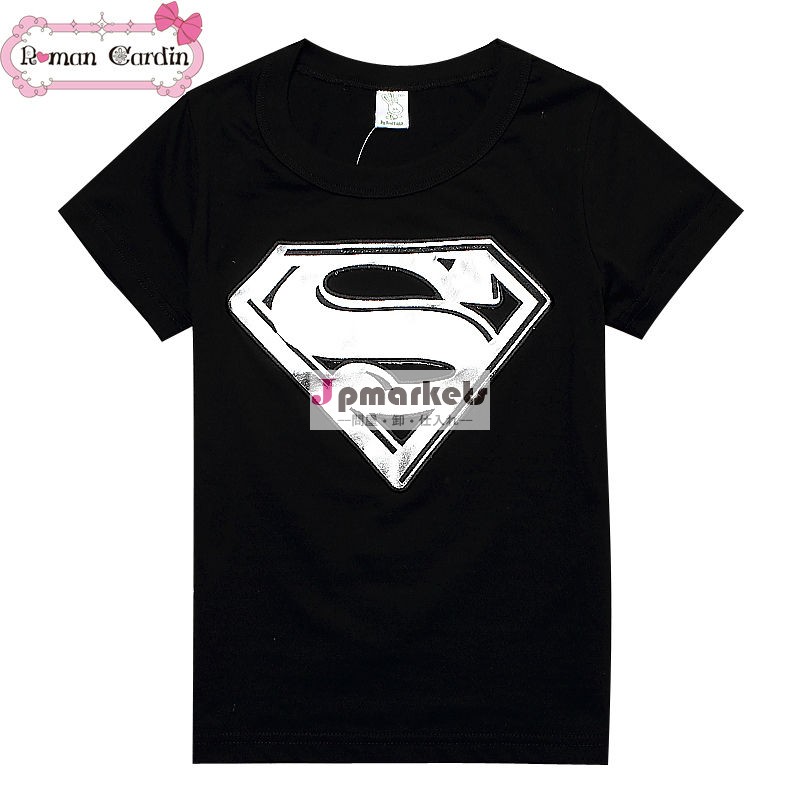 の子供のファッションの少年のt- シャツデザインスーパーマンt- シャツのための黒2月6日y男の子問屋・仕入れ・卸・卸売り