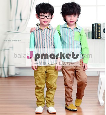 春の新2014年国の男の子のシャツロングスリーブ、 キッドシャツブランドの卸売問屋・仕入れ・卸・卸売り