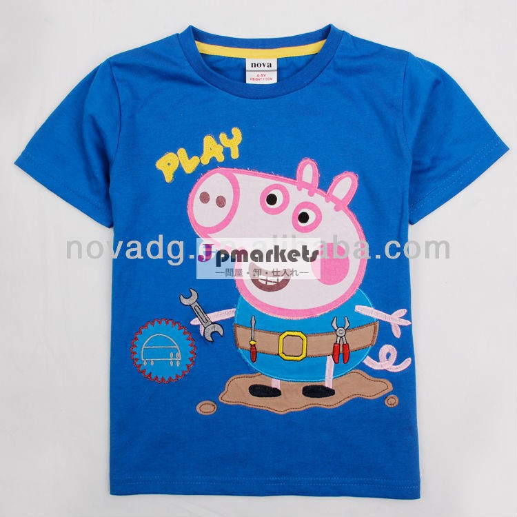 最新のファッションの夏c4033peppa豚の綿の赤ん坊の衣類/peppa豚トンシャツの子の服問屋・仕入れ・卸・卸売り