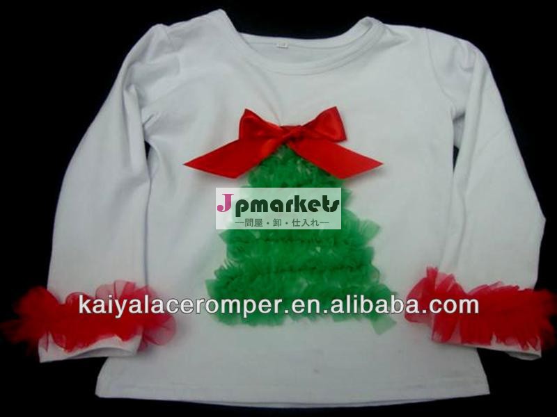 の子の服のベビー長袖t- シャツトップchrismas問屋・仕入れ・卸・卸売り