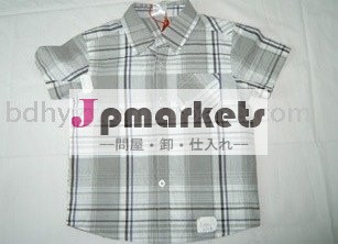 綿100％子供半袖糸染めカジュアルシャツ問屋・仕入れ・卸・卸売り