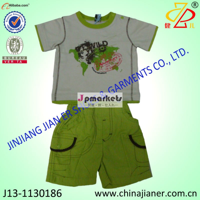 新しいスタイル2014年ニット生地の子供服男の子セット、 夏の男の子の服中国のサプライヤー問屋・仕入れ・卸・卸売り