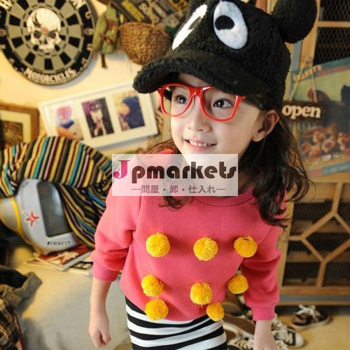 特別な爆発キャンディベルベット卸売韓国の子供服プラス衣類セーターta6008団子ヘアの女の子の綿のパーカー問屋・仕入れ・卸・卸売り