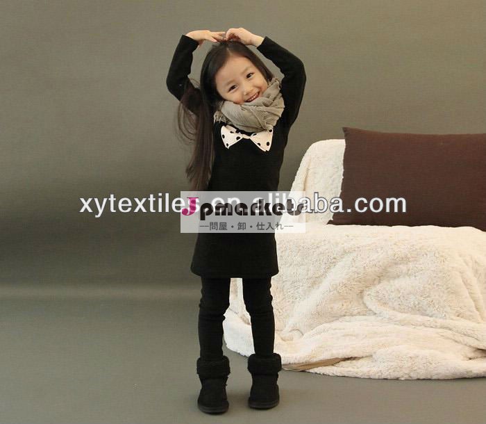 2013新しい秋・冬の女の子の大きな弓のセーターを加えた厚いビロードの底入れシャツドレス女の子のパーカー問屋・仕入れ・卸・卸売り