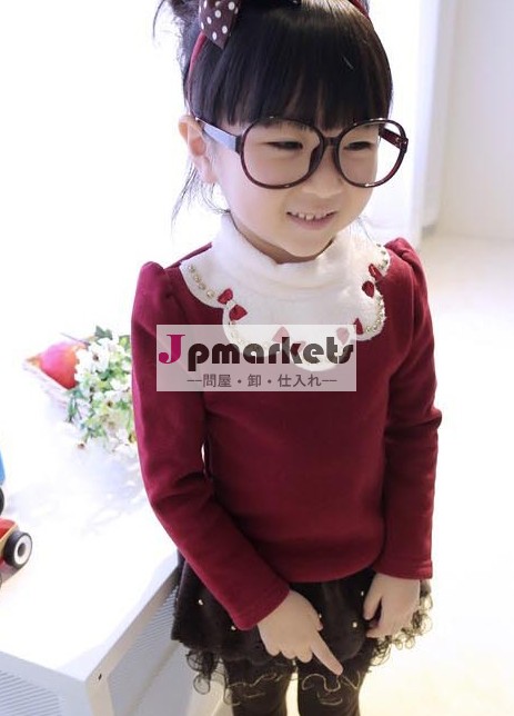子供たちの快適なインナーウェアハイネックシャツの子供の女の子小さな女の子美しいトップス問屋・仕入れ・卸・卸売り