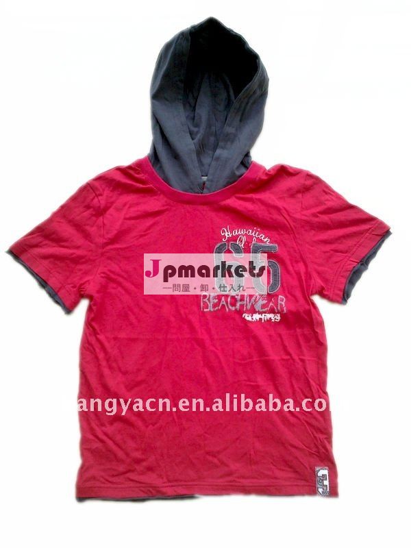 綿100％フード付き男の子のtシャツ問屋・仕入れ・卸・卸売り