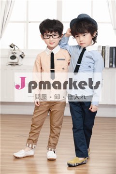 春の摩耗のための男の子のワイシャツ/純粋で優しい服問屋・仕入れ・卸・卸売り