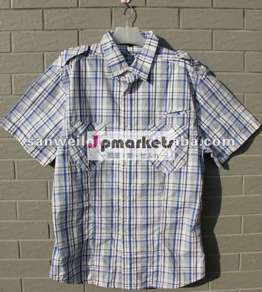 糸- 染めファブリック、 子供チェックシャツ/少年の格子縞のシャツ問屋・仕入れ・卸・卸売り