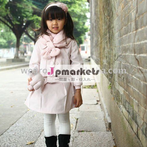 ピンク王女の冬のコートを持つ欧州の材料子供と赤ちゃんのパーティーの摩耗( t- t10018)問屋・仕入れ・卸・卸売り