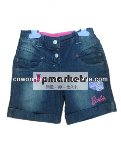 の子の服の学校の服の子供の女の子のための夏のジーンズのショートパンツ問屋・仕入れ・卸・卸売り
