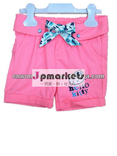 新しいピンクの子供の服の女の子のための夏のショートパンツ問屋・仕入れ・卸・卸売り