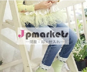 新しい韓国春2014年鉛筆のズボンジーンズ卸売レースの縁問屋・仕入れ・卸・卸売り