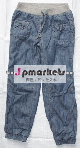 grils 2012年のためのライニングを用いる子供のclongthing現代elasticated柔らかいデニム問屋・仕入れ・卸・卸売り
