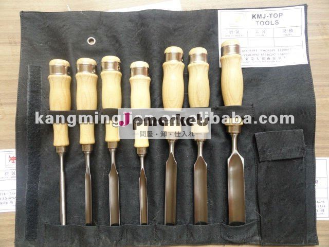 高品質のgravingのみか木製の切り分けるのみは置いた7pc問屋・仕入れ・卸・卸売り