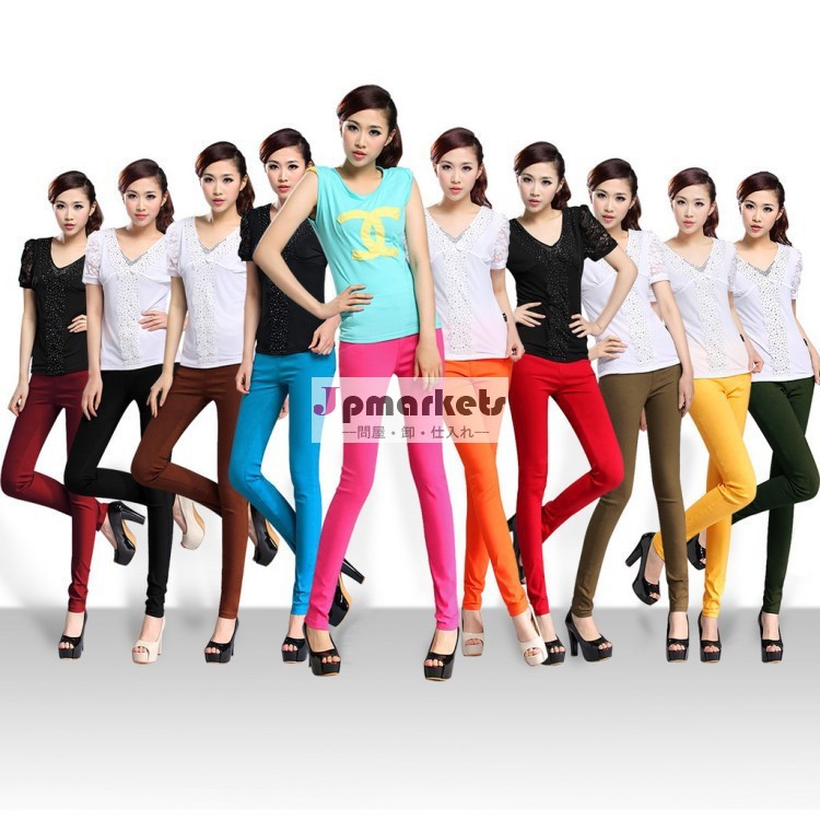 新しいファッション女性の菓子色2013スリムps3用レギンスは高品質の女性のハイウエストパンツ弾性鉛筆のズボン問屋・仕入れ・卸・卸売り