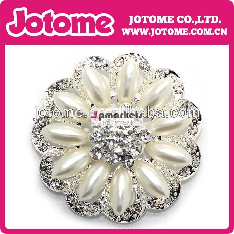 結婚式の招待状用ブローチラインストーンパール26mm/30mm/50mm問屋・仕入れ・卸・卸売り