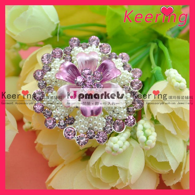 ファッションバルクwbr-1161ラインストーンの花のブローチ問屋・仕入れ・卸・卸売り