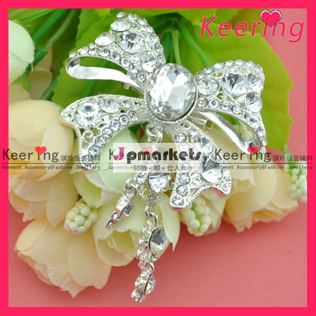 Cheap wedding bowknot bulk brooch rhinestone brooch WBR-1126問屋・仕入れ・卸・卸売り
