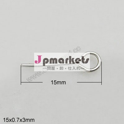 ジュエリー熱い販売15mm eyepinsで異なったメッキ色問屋・仕入れ・卸・卸売り
