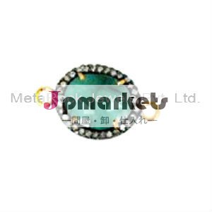 emerald connector finding jewelry, supplier wholesale pave diamond connector gold silver finding, fashion connector for jewelry問屋・仕入れ・卸・卸売り