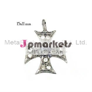 Pave Diamond Spacer Jewelry Findings 925 Sterling Silver Jewelry Findings, Handcrafted Costume Finding Jewelry Manufacturer問屋・仕入れ・卸・卸売り