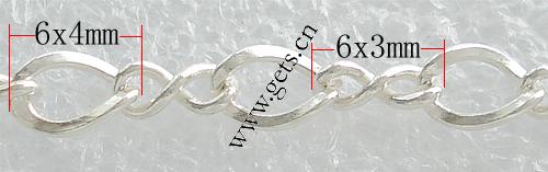 6x4mm6x3mm925925スターリングシルバー純銀チェーン問屋・仕入れ・卸・卸売り