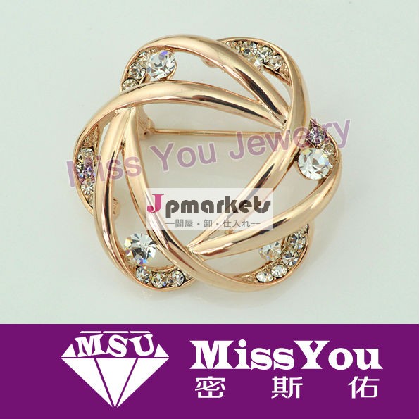 2014年高品質の豪華な女性のためのラインストーンの合金のブローチ問屋・仕入れ・卸・卸売り