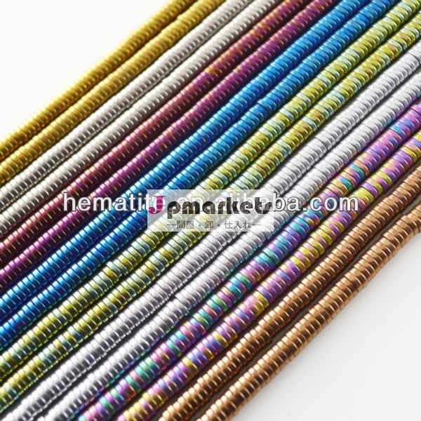 ビーズ4mmheishihematite16'' メタリックシルバーゴールドマルチ- 着色された問屋・仕入れ・卸・卸売り
