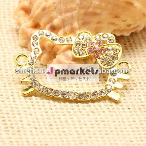 Paveクリスタルハローキティ2013hotsaleコネクタアロ- 04634問屋・仕入れ・卸・卸売り