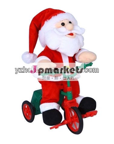 プラシ天のサンタの乗車の三輪車はおもちゃかクリスマスサンタクロース進んだりまたはクリスマスの問屋・仕入れ・卸・卸売り
