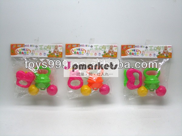 プラスチック製の赤ちゃんのガラガラおもちゃ3asstシェークstp-221785乳幼児用ベル問屋・仕入れ・卸・卸売り