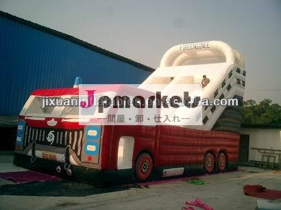消防車の販売のためのインフレータブル大スライドゲーム問屋・仕入れ・卸・卸売り