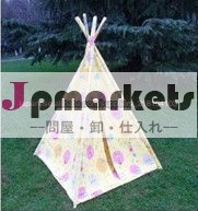 100% Cotton canvas teepee indian tent outdoor kids play tent問屋・仕入れ・卸・卸売り