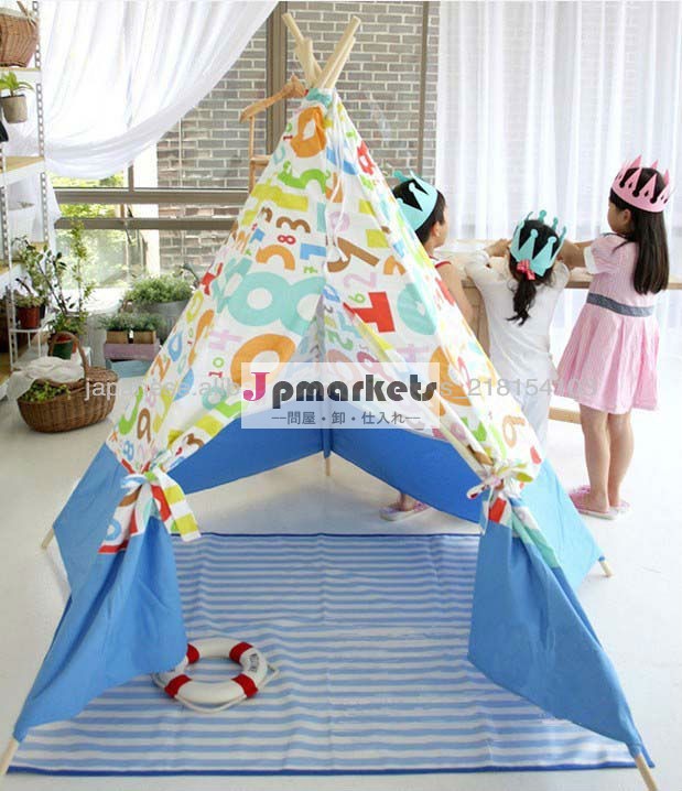 Hot sale cotton canvas pop up teepee tents for kids問屋・仕入れ・卸・卸売り