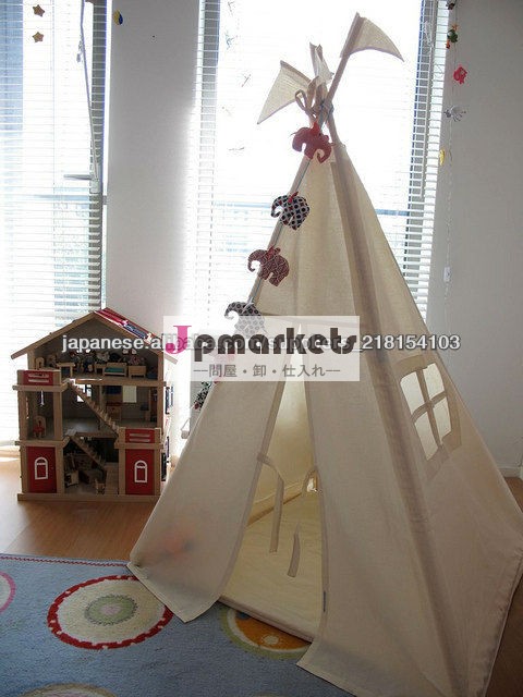Beautiful canvas indian teepee tent / kids playing tent for sale問屋・仕入れ・卸・卸売り