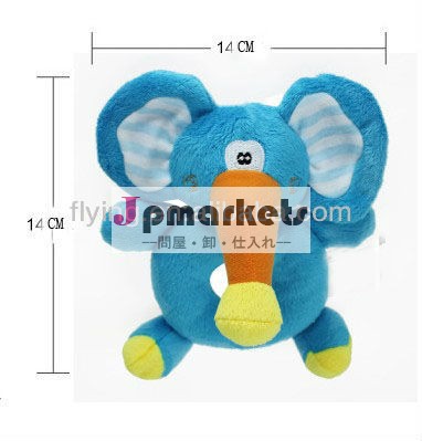 かわいい動物のデザインとソフトベビーガラガラ4問屋・仕入れ・卸・卸売り