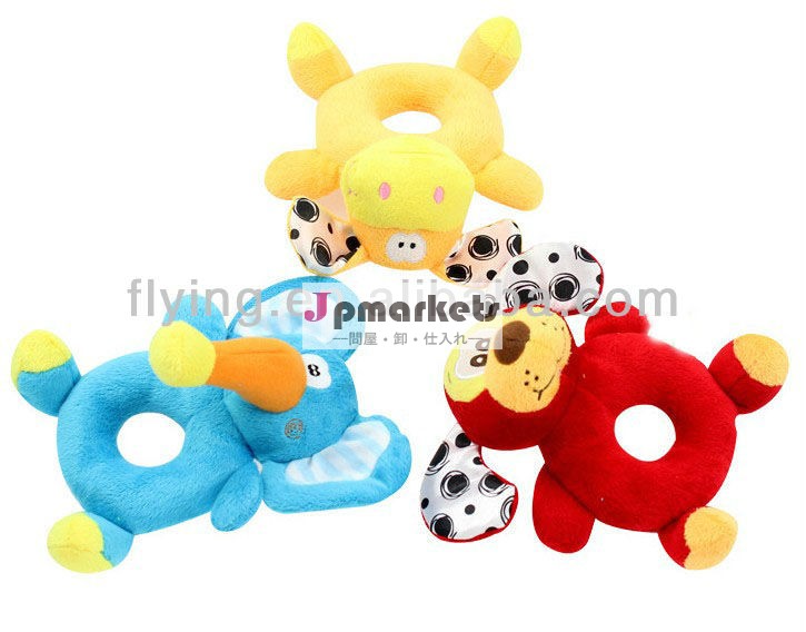 かわいい動物のデザインとソフトベビーガラガラ1問屋・仕入れ・卸・卸売り