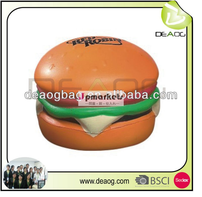 ハンバーガーの形をしたストレスボールのサンプルのおもちゃ子供のための問屋・仕入れ・卸・卸売り