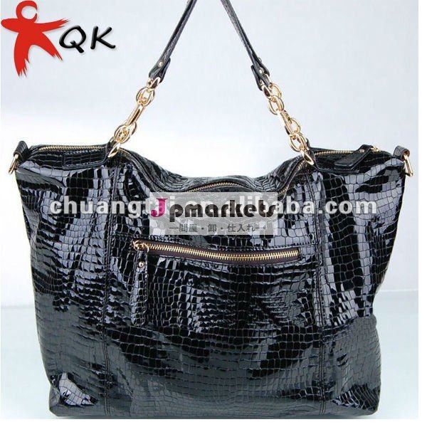 本物のchuangtaiオファーシンプルな黒革のハンドバッグの女性のための問屋・仕入れ・卸・卸売り