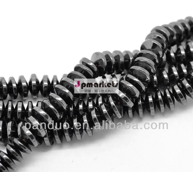 砲金2ストランドヘマタイト緩いビーズ8mmのソーサー( 3/8")、 最新問屋・仕入れ・卸・卸売り