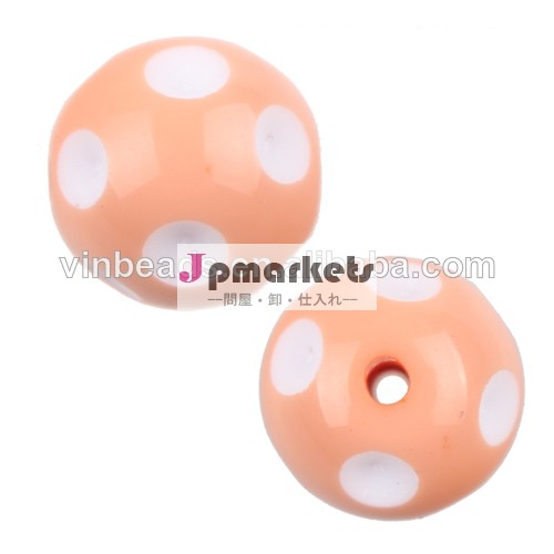 サンゴの水玉模様パステル20ミリメートルアクリルビーズ分厚いネックレスのチャームビーズ卸売ガムボール問屋・仕入れ・卸・卸売り