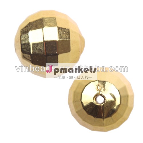 分厚いビーズ18ＭＭfacted丸いボールビーズアクリルuvuvコーティングされたバブルディスコボールのビーズのネックレスの宝石問屋・仕入れ・卸・卸売り