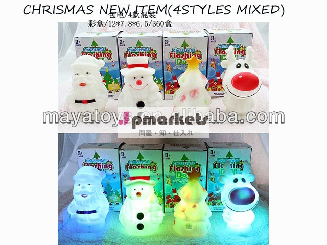 ビニールのクリスマスおもちゃ熱い販売、 サンタのタンクは光。問屋・仕入れ・卸・卸売り