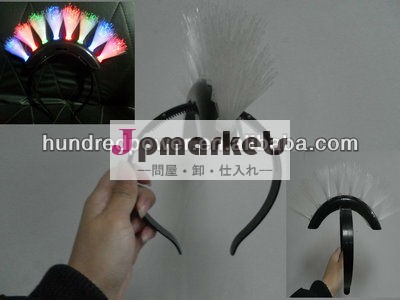 MowhawkNew 12xのモホーク族の人LEDの多色は点滅の点滅の白熱ヘッドバンドの衣裳をつける問屋・仕入れ・卸・卸売り