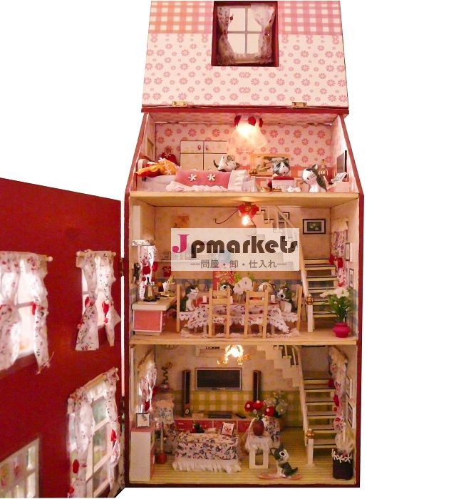ファッションDIYミニチュアドールハウス,木製玩具,木製ドールハウスミニチュア問屋・仕入れ・卸・卸売り